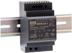 Mean Well HDR-60-12 - Voeding - 1 Uitgang - 60 W - DIN-Railmontage - 12 V 4.5 A - Zwart
