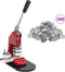vidaXL - Buttonmachine - met - 500 - st - buttononderdelen - 37 - mm