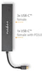 Nedis UHUBU3470AT - USB-C Hub - 4x USB 3.2 Gen 2 10 Gbps met Power Delivery - Grijs