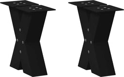vidaXL - Salontafelpoten - 2 - st - X-vormig - 30x(30-31) - cm - staal - zwart