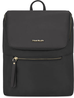 Travelon Addison - Anti-diefstal Backpack - RFID snijbestendig vergrendelbare ritsen - Zwart
