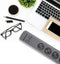 Qoltec Overspanningsbeveiliging | 6 stopcontacten | 2 x USB| 1.8m | Grijs.