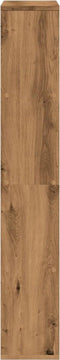 vidaXL - Boekenkast - 60x20x120 - cm - bewerkt - hout - artisanaal - eikenkleurig