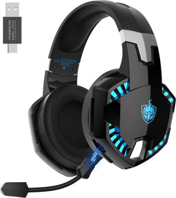 PHOINIKAS G2000 Max - Draadloze Gaming Headset - 2.4GHz met microfoon 7.1 Surroundgeluid - Zwart