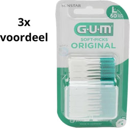 3x GUM Soft-Picks Original Large 50 stuks