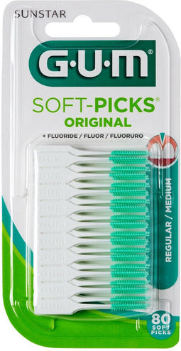 3x GUM Soft-Picks Original Regular 80 stuks