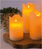 3x LED kaars/stompkaars creme wit met afstandsbediening - Kerst diner tafeldecoratie - Home deco kaarsen