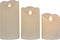 3x LED kaars/stompkaars creme wit met afstandsbediening - Kerst diner tafeldecoratie - Home deco kaarsen