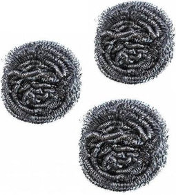 3x pannensponsjes / schuursponsjes - Zilver sponsjes - Schoonmaak spons