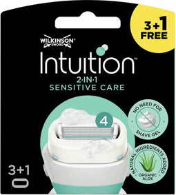 3x Wilkinson Intuition 2 in 1 Navulmesjes Sensitive Care 4 stuks