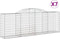 vidaXL - Schanskorven - 7 - st - gewelfd - 300x50x100/120 - cm - ijzer