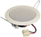 Visaton DL10 - Plafondluidspreker 10 cm 8 Ohm 30W - Wit metalen cover