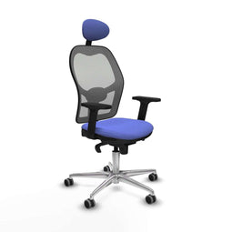 Piqueras y Crespo 2D086G1 - Bureaustoel - Hoofdsteun Verstelbare Hoogte - Licht Blauw