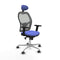 Piqueras y Crespo 2D086G1 - Bureaustoel - Hoofdsteun Verstelbare Hoogte - Licht Blauw