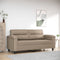 vidaXL - Tweezitsbank - 140 - cm - microvezelstof - taupe