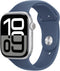 Apple Watch Series 10 - Smartwatch - 46mm GPS + Cellular Aluminium Sportbandje M/L Zilver (Blauw)