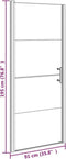 vidaXL - Douchedeur - halfmat - 91x195 - cm - gehard - glas - zwart