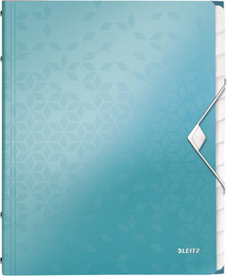 Sorteermap Leitz WOW 12 tabbladen PP ijsblauw - 4 stuks