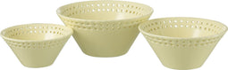 J-Line kom - keramiek - geel - small/medium/large - 3 stuks