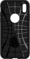 Spigen Rugged Armor bescherming hoesje iPhone XS Max - zwart case carbon fiber