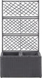vidaXL - Latwerkplantenbak - verhoogd - met - potten - 83x30x130 - cm - rattan - bruin