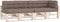 vidaXL - Palletkussens - 5 - st - stof - taupe