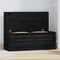 vidaXL - Opbergbox - zwart - 89x36,5x33 - cm - massief - grenenhout