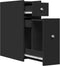 vidaXL - Badkamerkast - smal - met - wielen - bewerkt - hout - zwart