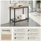 tectake® Filton - Bijzettafel - Industrieel design met 2 legplanken - Lichtbruin Eiken Sonoma