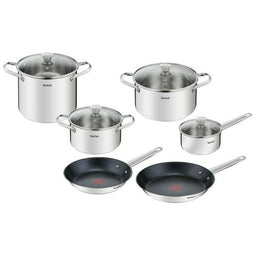 Tefal COOK EAT - Keukengerei set van 10 stuks - Antiaanbakoppervlak - Geschikt voor inductie (10 stuks)