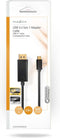 Nedis USB-C Adapter - USB 3.2 Gen 1 - USB-C Male - DisplayPort Male - 4K@60Hz - 2.00 m - Rond - Verguld - PVC - Zwart - Envelop