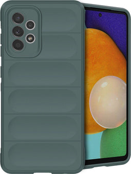 imoshion Hoesje - Geschikt voor Samsung Galaxy A52 (4G) / A52s / A52 (5G) - EasyGrip Backcover - Donkergroen