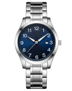 Tyme Zürich Heren Horloge - Polshorloge - 40mm - Blauw/Zilverkleurig
