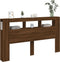 Hoofdeinde met LED 180x18,5x103,5 cm bewerkt hout bruineiken