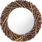 vidaXL - Wandspiegel - rond - 60 - cm - teakhout
