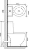 vidaXL - Toilet - met - afvoer - achter - keramiek - wit