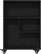 vidaXL - Smalle - Opbergtrolley - Zwart - Eiken - 48x13x68 - cm - Gelaagd - Hout