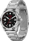 HUGO HU1530332 #TREK Heren Horloge - Mineraalglas - Staal - Zilverkleurig - 42 mm breed - Quartz - Vouw/Vlindersluiting - 5 ATM (douchen)