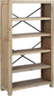 vidaXL - Boekenkast - met - 5 - schappen - 80x30x140 - cm - massief - acaciahout