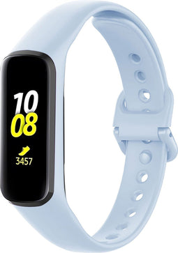 iMoshion Bandje Geschikt voor Samsung Galaxy Fit 2 - iMoshion Siliconen band inkliksysteem gekleurd knoopje - Lichtblauw