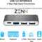 USB C Hub 6 in 1 - USB C naar USB - USB C dock - USB 3.0 - 4K UHD HDMI - Voor Mac Book / IPAD / Apple / Chromebook / HP / Asus / Lenovo - Ethernet - ZenXstore®