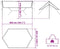 vidaXL - Kampeerluifel - waterdicht - 460x305x210 - cm - oranje