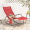 SoBuy OGS47-R - Schommelstoel - Opvouwbaar - Rood