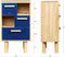 Opslag met 2 deuren - blauw dennenhout - lila