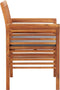 vidaXL - Tuinstoelen - 2 - st - met - kussens - massief - acaciahout