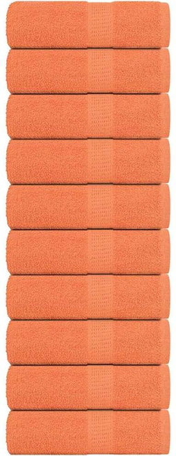 vidaXL - Zeepdoekjes - 10 - st - 30x30 - cm - 360 - g/m² - 100% - katoen - oranje