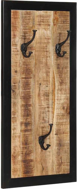vidaXL - Kapstok - 40x2x80 - cm - massief - ruw - mangohout