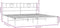 vidaXL - Bedframe - met - hoofdbord - metaal - wit - 200x200 - cm