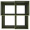 vidaXL - Tuinplantbak - 100x100x60 - cm - Olijfgroen - Staal
