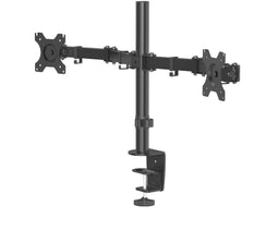 Hama 00118491 - Monitorstandaard - Dubbele arm voor 2 monitoren - Verstelbaar tot 40 cm